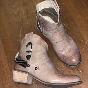 Western round-toe booties